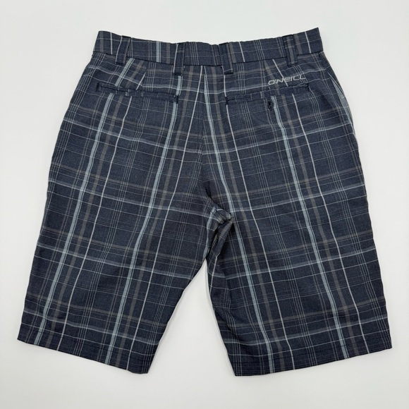 O’Neill Men’s Triumph Blue Heather Plaid Shorts 30 Teen Boy’s - Picture 5 of 13